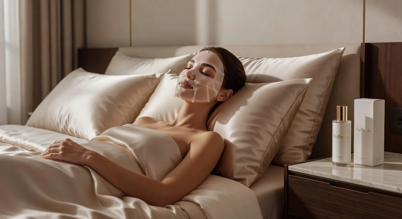FrostedPeakDrift — elegant woman with face mask